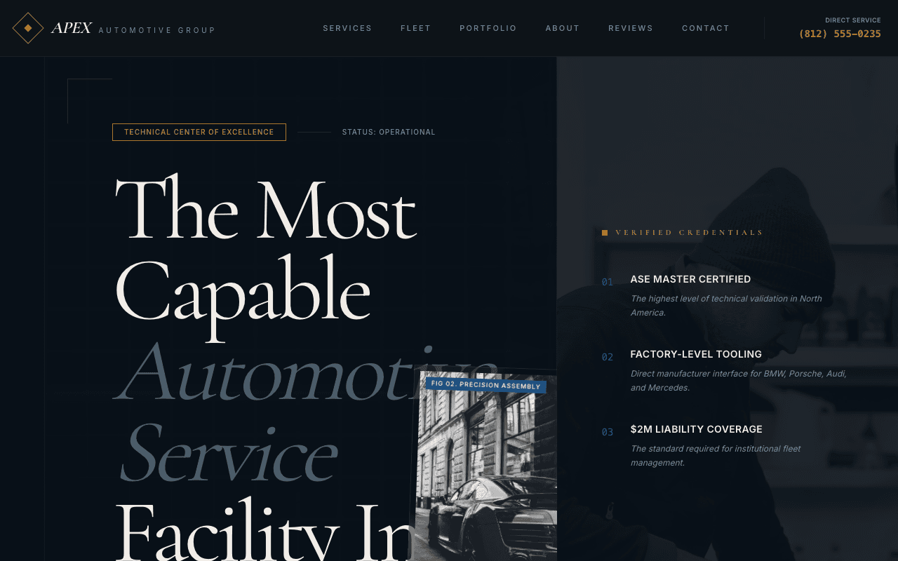 Auto Repair Apex design preview