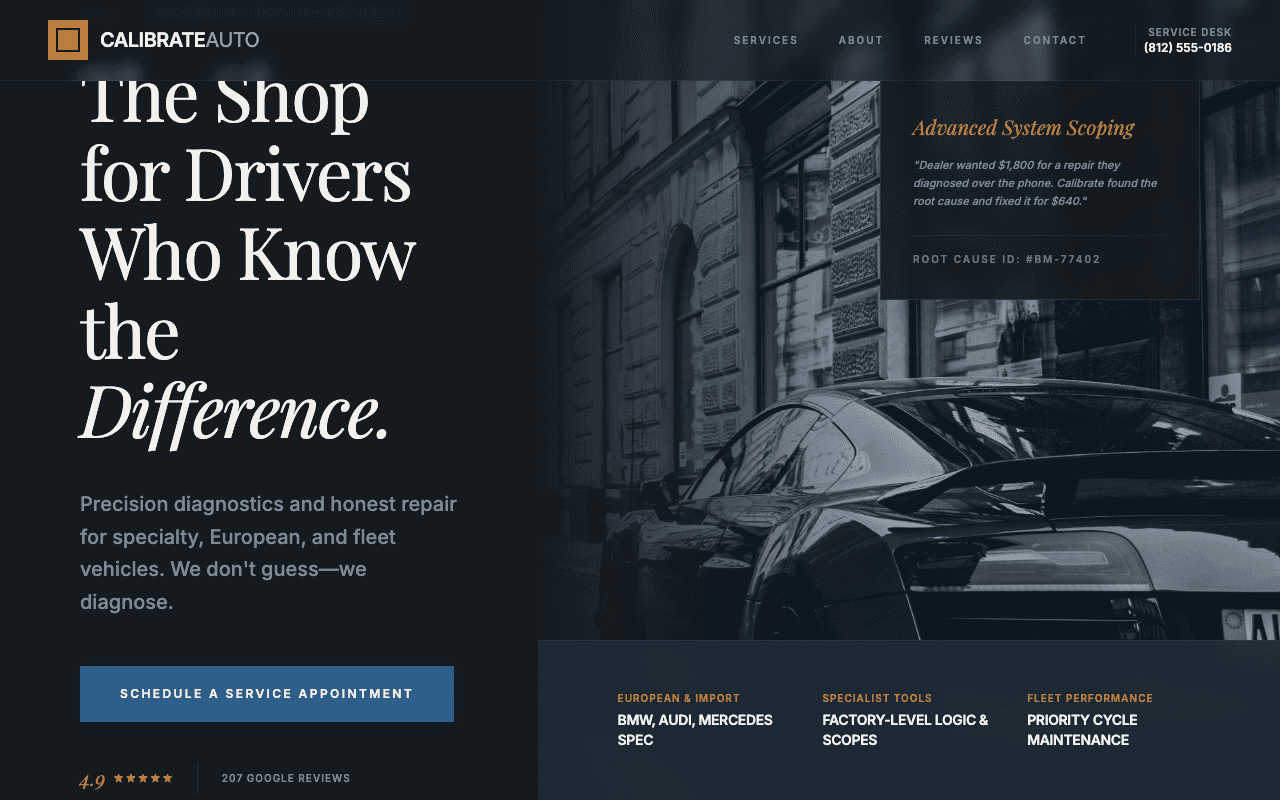 Auto Repair Calibrate design preview